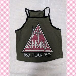Def Leppard Crop Top